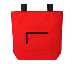 Сумка на молнии Zipper  Neo из хлопка 280 г c карманом на молнии спереди, красный