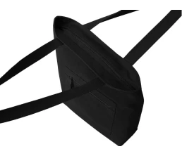 Сумка на молнии Zipper  Neo из хлопка 280 г c карманом на молнии спереди, черный