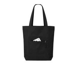 Сумка на молнии Zipper  Neo из хлопка 280 г c карманом на молнии спереди, черный