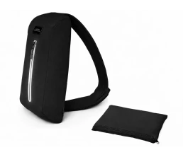 Сумка-слинг «Nomad» на одно плечо из водостойкого переработанного пластика, черный