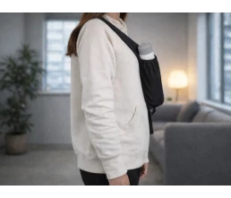 Сумка-слинг «Nomad» на одно плечо из водостойкого переработанного пластика, черный