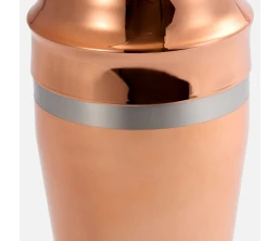 Набор для приготовления коктейлей Pourpour, медный с серебристой линией