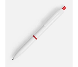 Ручка шариковая Bright Pop, белая с красным