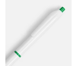 Ручка шариковая Bright Pop, белая с зеленым