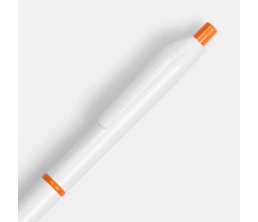 Ручка шариковая Bright Pop, белая с оранжевым