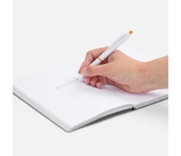 Ручка шариковая Bright Pop, белая с оранжевым