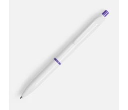 Ручка шариковая Bright Pop, белая с фиолетовым