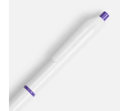Ручка шариковая Bright Pop, белая с фиолетовым