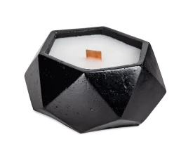 Свеча в декоративном стакане "Geometry", черный