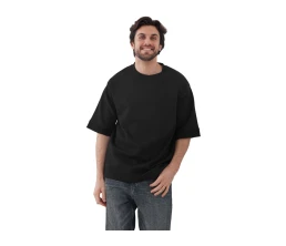 Футболка Kyoto из джерси 180 г/м2 с пич отделкой, унисекс, черный