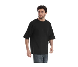 Футболка Kyoto из джерси 180 г/м2 с пич отделкой, унисекс, черный