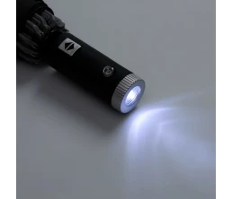 Зонт обратного сложения Norsken с фонариком, черный