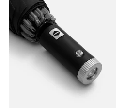 Зонт обратного сложения Norsken с фонариком, черный