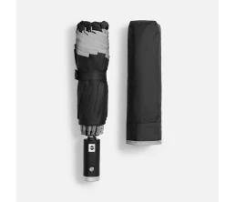 Зонт обратного сложения Norsken с фонариком, черный