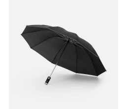 Зонт обратного сложения Norsken с фонариком, черный