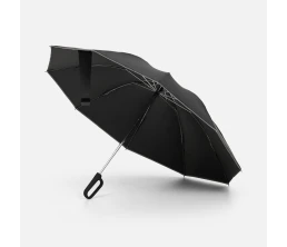 Зонт обратного сложения с ручкой-карабином Foldberry, черный