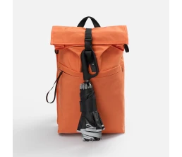 Зонт обратного сложения с ручкой-карабином Foldberry, черный