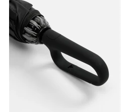 Зонт обратного сложения с ручкой-карабином Foldberry, черный