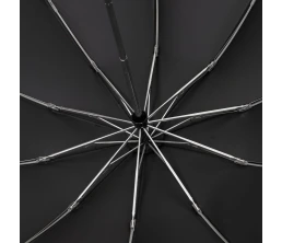 Зонт обратного сложения с ручкой-карабином Foldberry, серый