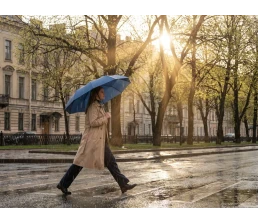 Зонт складной Regenfall, темно-синий