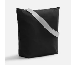 Шопер B5, черный с широкими серыми ручками