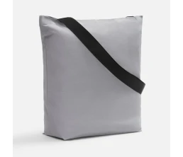 Шопер B5, серый с широкими черными ручками