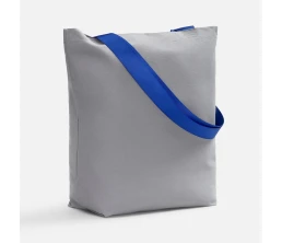 Шопер B5, серый с широкими синими ручками