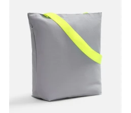 Шопер B5, серый с широкими желтыми ручками