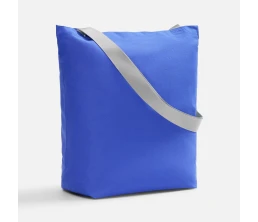 Шопер B5, синий с широкими серыми ручками