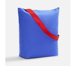 Шопер B5, синий с широкими красными ручками