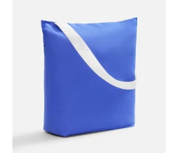 Шопер B5, синий с широкими белыми ручками