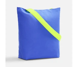 Шопер B5, синий с широкими желтыми ручками