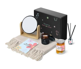 Подарочный набор «Re:f. Shelter»  с пледом, зеркалом, свечой и диффузором