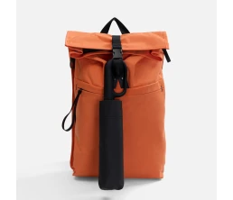 Зонт складной Skymate с УФ-защитой и ручкой-карабином, черный