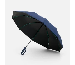 Зонт складной Skymate с УФ-защитой и ручкой-карабином, темно-синий