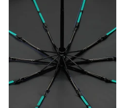 Зонт складной Skymate с УФ-защитой и ручкой-карабином, темно-синий