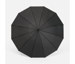 Зонт обратного сложения inLoop с ручкой-карабином, черный