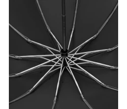 Зонт обратного сложения inLoop с ручкой-карабином, черный