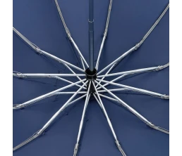 Зонт обратного сложения inLoop с ручкой-карабином, темно-синий