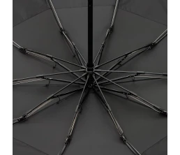 Зонт обратного сложения twoGether с двойным куполом, черный