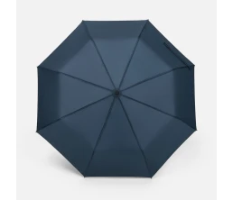 Зонт складной Smooth Move с плавным закрытием, темно-синий