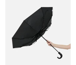 Зонт складной Hooklook, черный