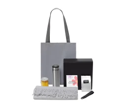 Подарочный набор «Re:f. Walk» с палантином, шоппером и термосом, серый