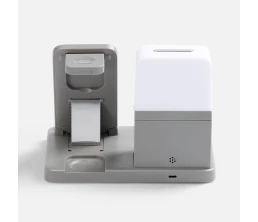 Зарядная станция с электронными часами и подсветкой Large Charge ver.3, серая