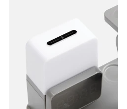 Зарядная станция с электронными часами и подсветкой Large Charge ver.3, серая