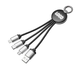 Зарядный кабель 3-в-1 с подсветкой лого «Ion mini»