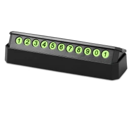 Табличка «Tempark» с номером телефона для временной парковки с подсветкой, черный