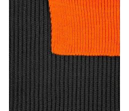 Шарф Snappy, темно-серый (антрацит) с оранжевым