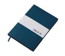 Блокнот C1 софт-тач, гибкая обложка, 128 листов, темно-синий