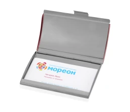 Визитница «Смит», розовый/серебристый